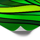 Grünes Hartglas Abstrakt Poster (Ecke)