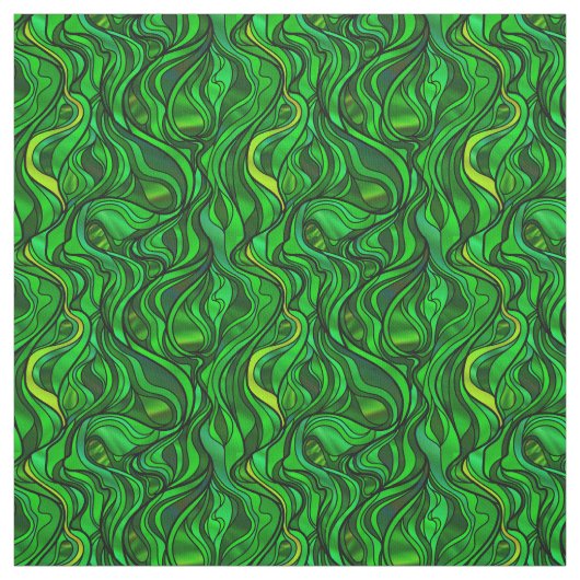 Grünes Hartglas Abstrakt Stoff (Muster)