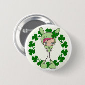 grünes Häschen Button (Vorne & Hinten)
