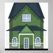 Grünes Haus Poster (Vorne)