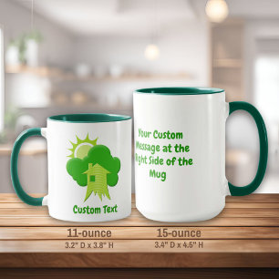 Grünes Haus Tasse