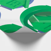 Grünes Haus und Pfeile Geschenkpapier