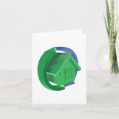 Grünes Haus und Pfeile Karte (Vorderseite)