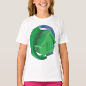 Grünes Haus und Pfeile T-Shirt (Vorderseite)