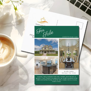 Grünes Haus zum Verkauf Real Anwesen Postkarte
