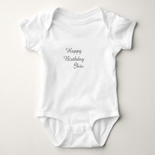 Grünes Herz Alles Gute zum Geburtstag weißer schwa Baby Strampler
