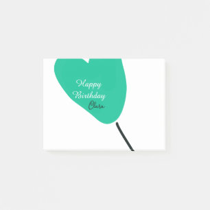 Grünes Herz Alles Gute zum Geburtstag weißer schwa Post-it Klebezettel