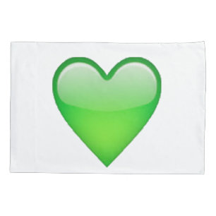 Grünes Herz - Emoji Kissenbezug