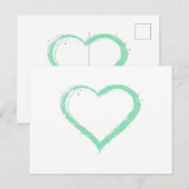 Grünes Herz Essential Postkarte (Vorne/Hinten)