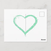 Grünes Herz Essential Postkarte (Rückseite)