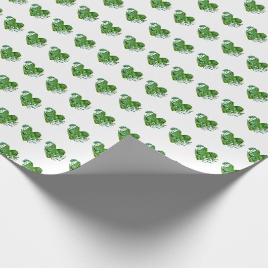 grünes Herz Geschenkpapier (Ecke)