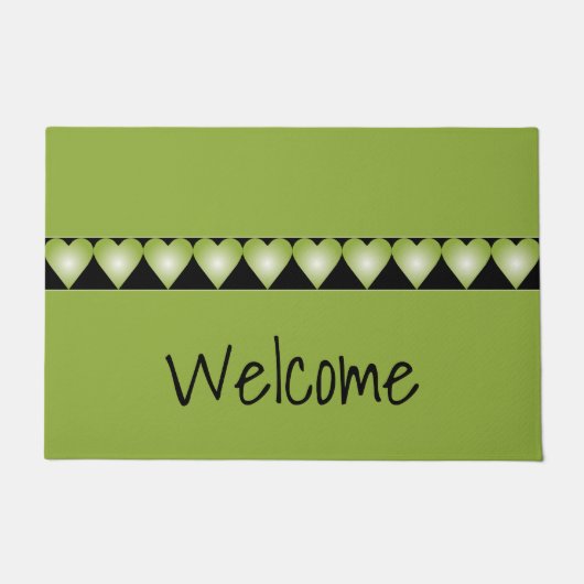 Grünes Herz im Detail Fußmatte (Vorderseite)