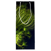 "Grünes Herz in Schwarz" Geschenktüte Für Weinflaschen (Rückseite)