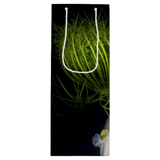 "Grünes Herz in Schwarz" Geschenktüte Für Weinflaschen (Vorderseite)