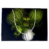 "Grünes Herz in Schwarz" Große Geschenktüte (Rückseite)