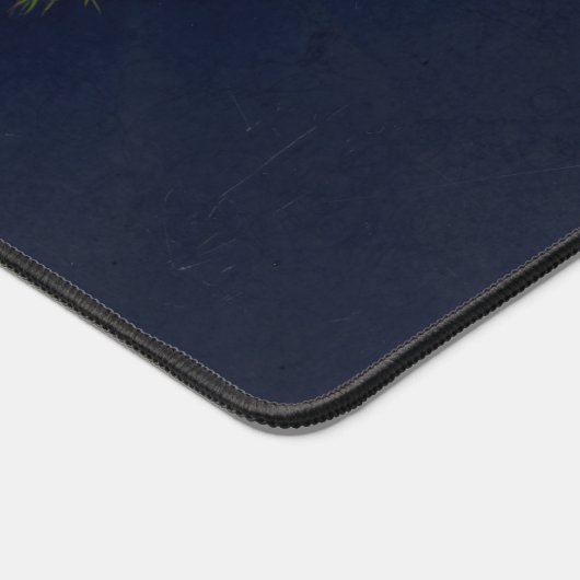 Grünes Herz in schwarz Schreibtischunterlage (Ecke)