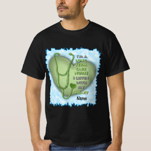 Grünes Herz Langfristige Pflegekräfte T-Shirt