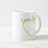 Grünes Herz - Liebe Licht Jumbo-Tasse (Vorderseite Rechts)