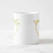 Grünes Herz - Liebe Licht Jumbo-Tasse (Vorderseite)