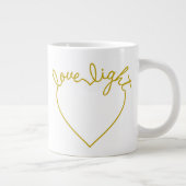 Grünes Herz - Liebe Licht Jumbo-Tasse (Rechts)