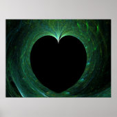 Grünes Herz Poster (Vorne)