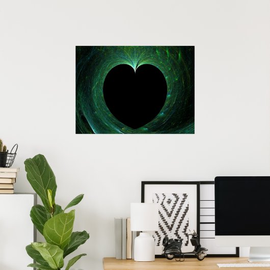 Grünes Herz Poster (Heimbüro)