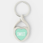 Grünes Herz Schlüsselanhänger (Vorderseite)