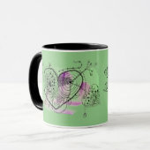 Grünes Herz und Liebe Tasse (Vorderseite Links)