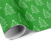 Grünes Hintergrundpapier zu Weihnachtsbaum Geschenkpapier (Rolleneckpunkt)