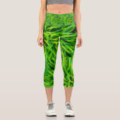 Grünes Hochwaldkraut Capri Leggings (Vorderseite)