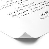 Grünes Hochzeitsmenü Poster. Speisekarte Poster (Ecke)