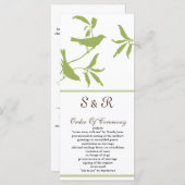 grünes Hochzeitsprogramm Programm (Vorne/Hinten)