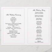 Grünes Hochzeitsprogramm. Sommerfeier (Rückseite)