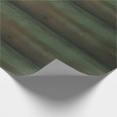 Grünes Holzwrap-Papier Geschenkpapier (Ecke)