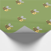 Grünes Hummel-Bienen-Verpackungs-Papier Geschenkpapier (Ecke)