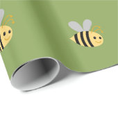 Grünes Hummel-Bienen-Verpackungs-Papier Geschenkpapier (Rolleneckpunkt)