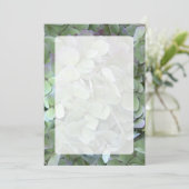 Grünes Hydrangea Wedding Fan Programmpapier Programm (Stehend Vorderseite)