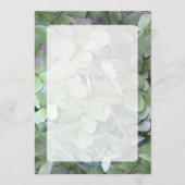 Grünes Hydrangea Wedding Fan Programmpapier Programm (Vorderseite)