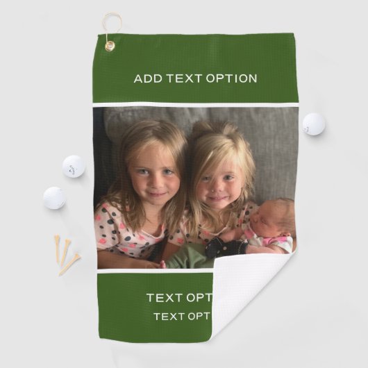 Grünes individuelles Foto Golfhandtuch (Insitu)