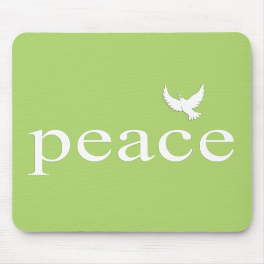 Grünes inspirierend Friedenszitat Mousepad (Vorne)