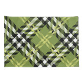 Grünes irisches kariertes Muster Kissenbezug (Rückseite-Rechts)