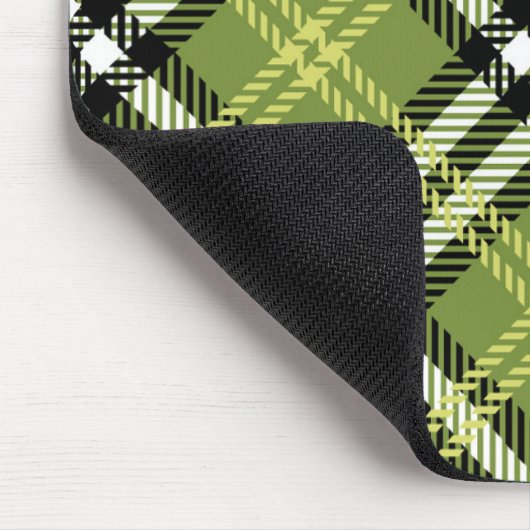 Grünes irisches kariertes Muster Mousepad (Ecke)