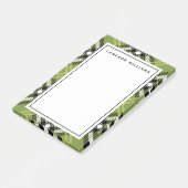 Grünes irisches kariertes Muster Post-it Klebezettel (angewinkelt)