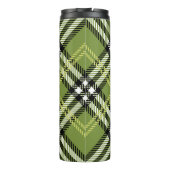 Grünes irisches kariertes Muster Thermosbecher (Rückseite)