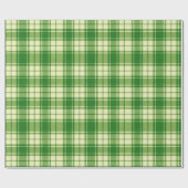 Grünes irisches Karopapier Geschenkpapier (Flach)