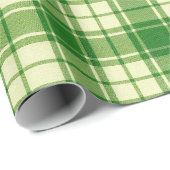 Grünes irisches Karopapier Geschenkpapier (Rolleneckpunkt)