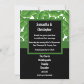 Grünes irisches Kleeblatt - Einladung (Vorderseite)