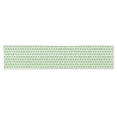 Grünes irisches Kleeblatt-Muster Kurzer Tischläufer (Horizontal)