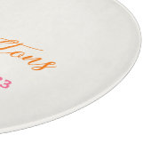 Grünes Jahr der hellen Orangenfrucht Schneidebrett (Ecke)