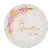 Grünes Jahr der hellen Orangenfrucht Schneidebrett (Vorderseite)